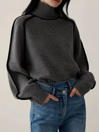 Half Turtleneck Casual Knitted Sweater