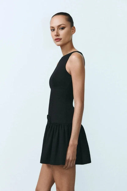 Florence Bow Ruffle Mini Dress