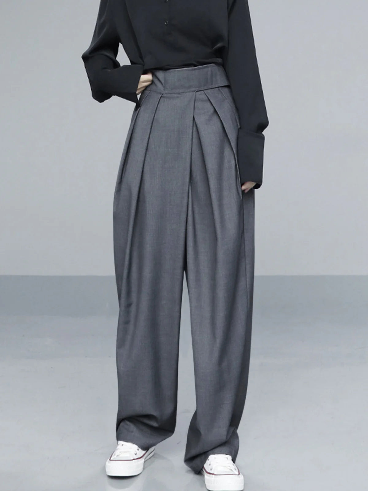 Looker Loop Hook-and-Loop Fastener Wide Leg Velcro Pants – Classylooker