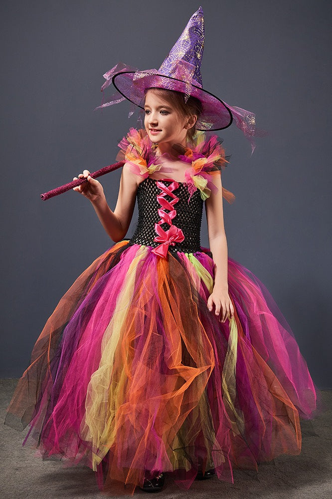Witch Tutu Dress Kid Halloween Costume