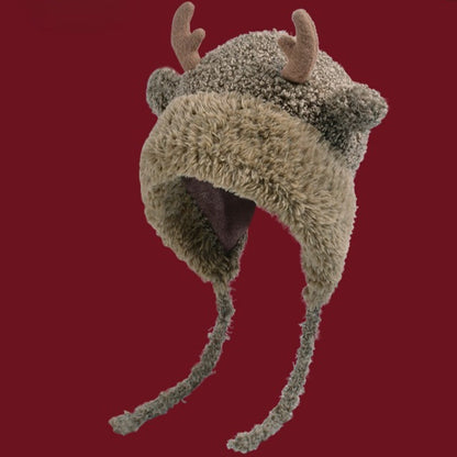 Cozy Plush Earflap Slouchy Hat