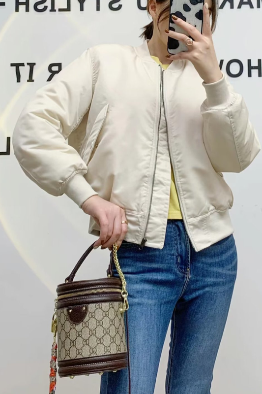 Stand Collar Thickened Single-sided Flight Jacket Baseball Jacket