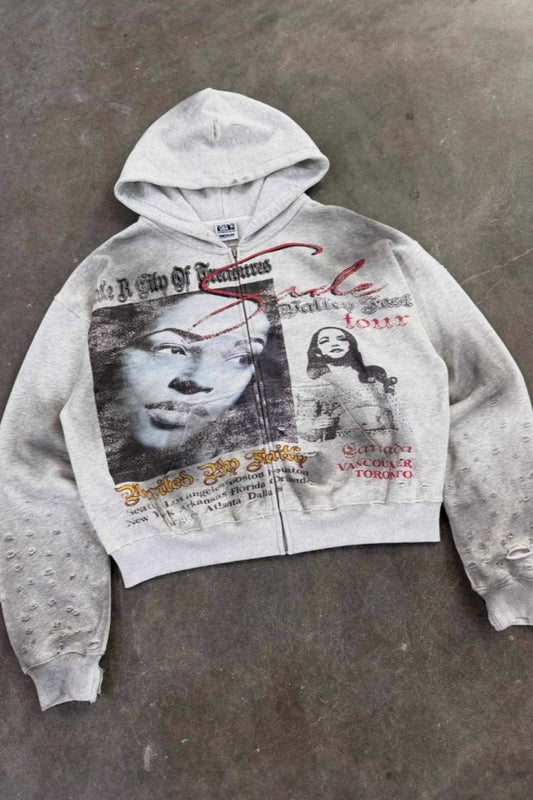 High Street Vintage Zip Hoodie