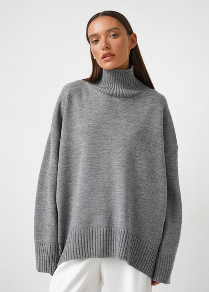 Cozy Solid Turtleneck Sweater