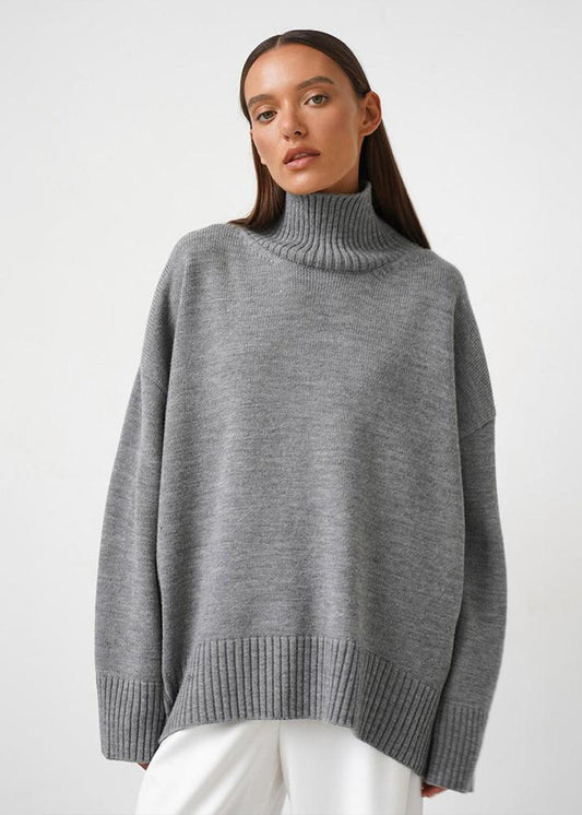 Cozy Solid Turtleneck Sweater