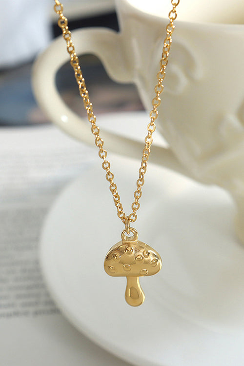 Cute Little Stereoscopic Mushroom Pendant Necklace