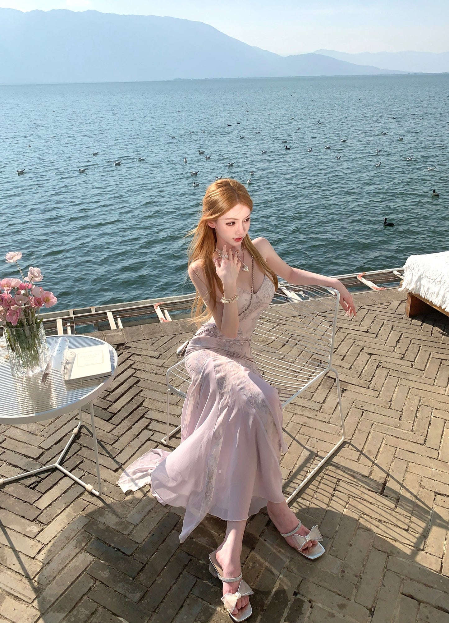 Butterflies and Floral Sea Dress