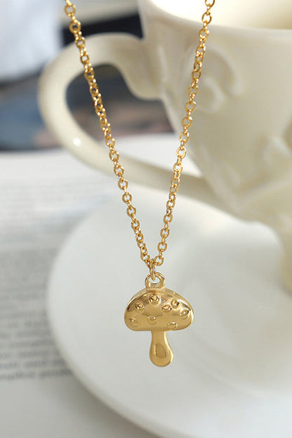 Cute Little Stereoscopic Mushroom Pendant Necklace