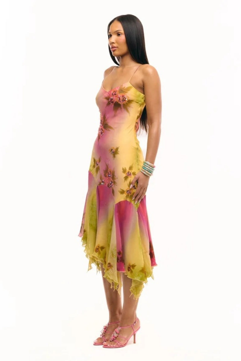 The Coral Gown Midi Dress