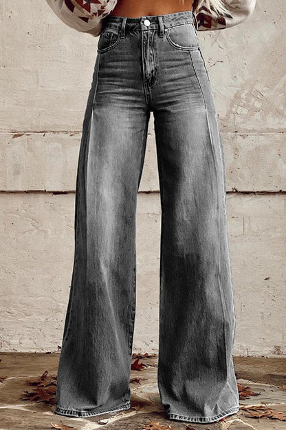 Distressed Wide Leg Fashion Denim Pants