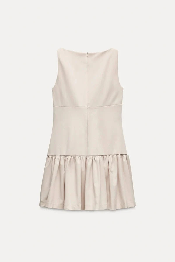 Florence Bow Ruffle Mini Dress
