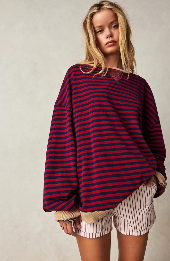 | Women's Striped Crewneck Sweater