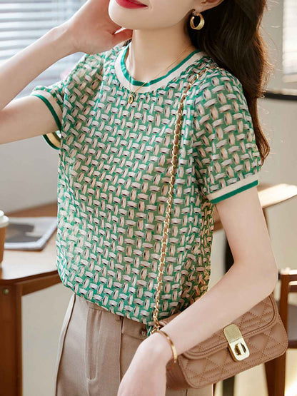 Grace Classic Chiffon Printed Top