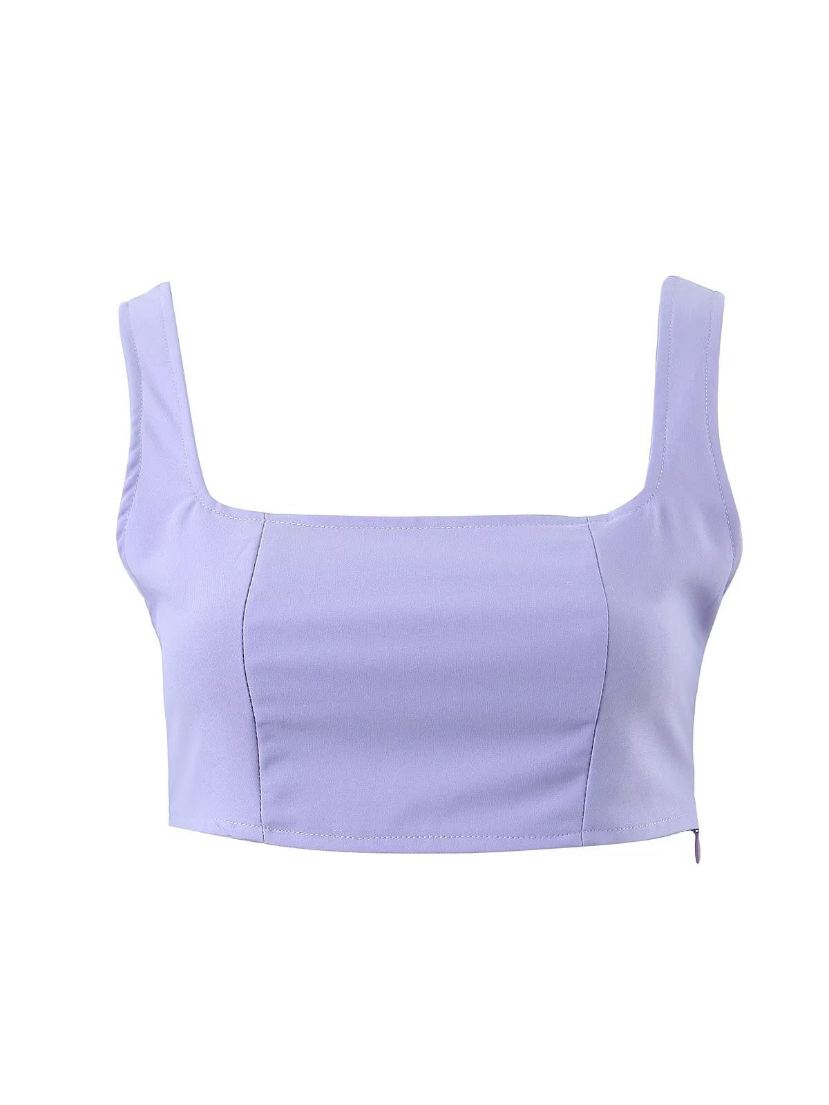 Tank Top & High Waist Buckle Casual Pants Set