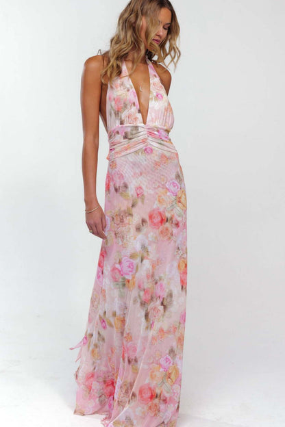 Camoni Polka Dot Diary Maxi Dress