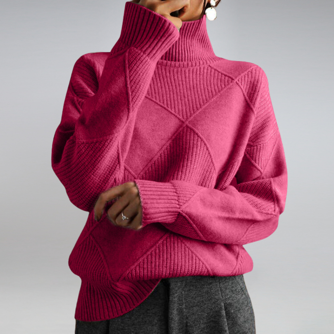 | Women's Winter Turtleneck Knit Sweater