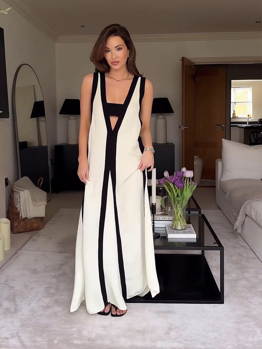 Modern Frame Contrast Dress