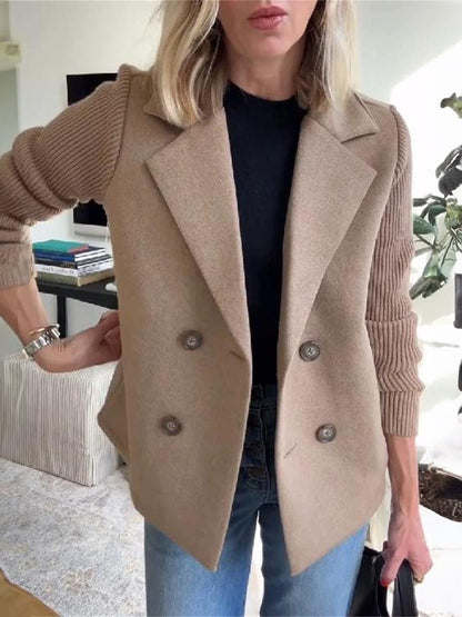 Refined Knit Sleeve Blazer