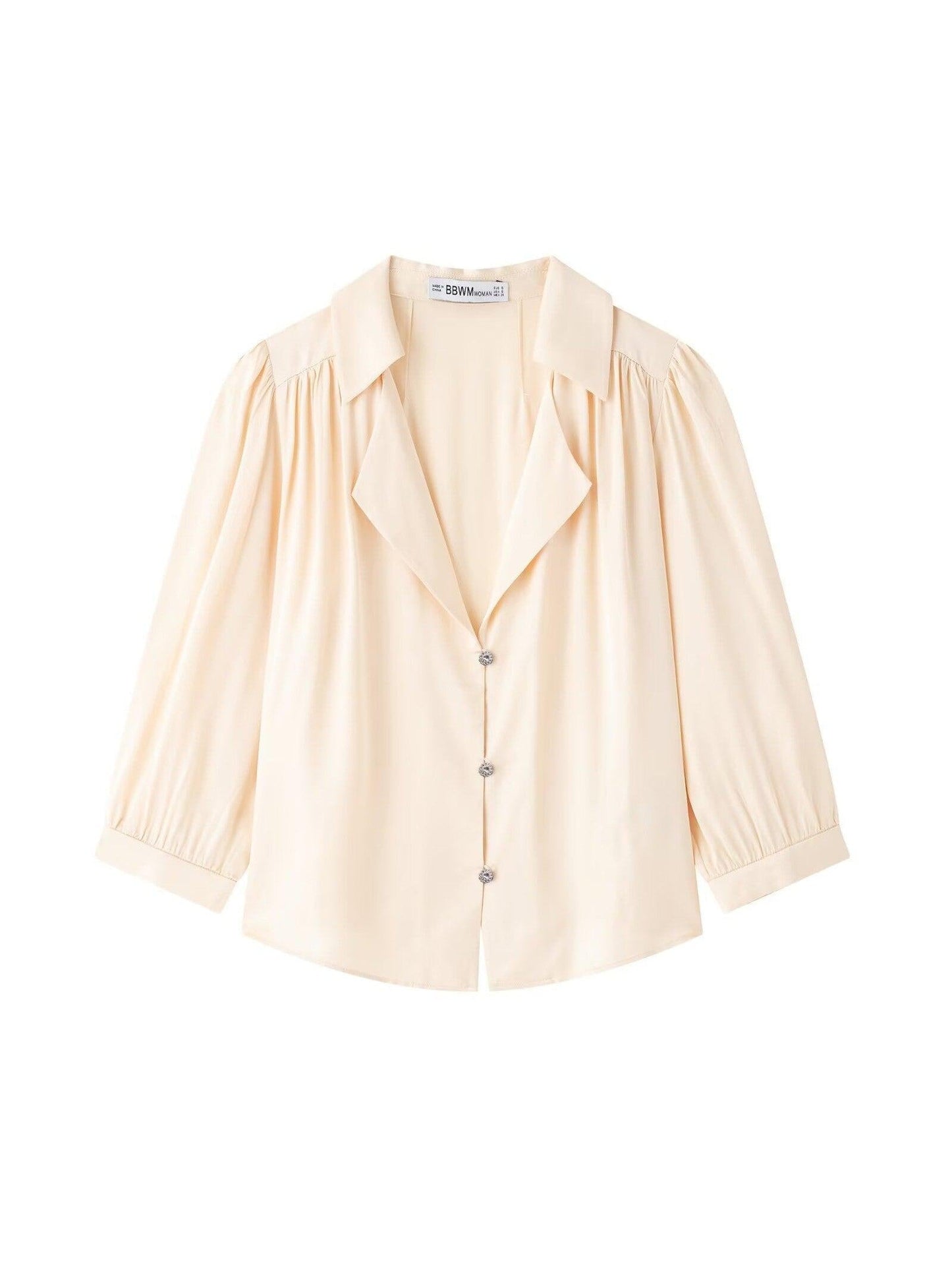 Rhinestone Button-up Shirt & Mermaid Skirt Coord Set