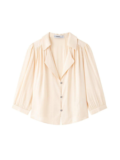 Rhinestone Button-up Shirt & Mermaid Skirt Coord Set