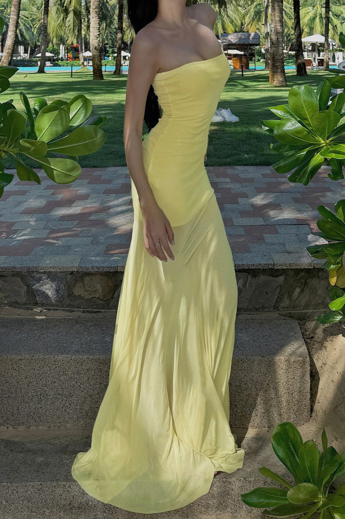 Ruched Bustier Mermaid Evening Dress