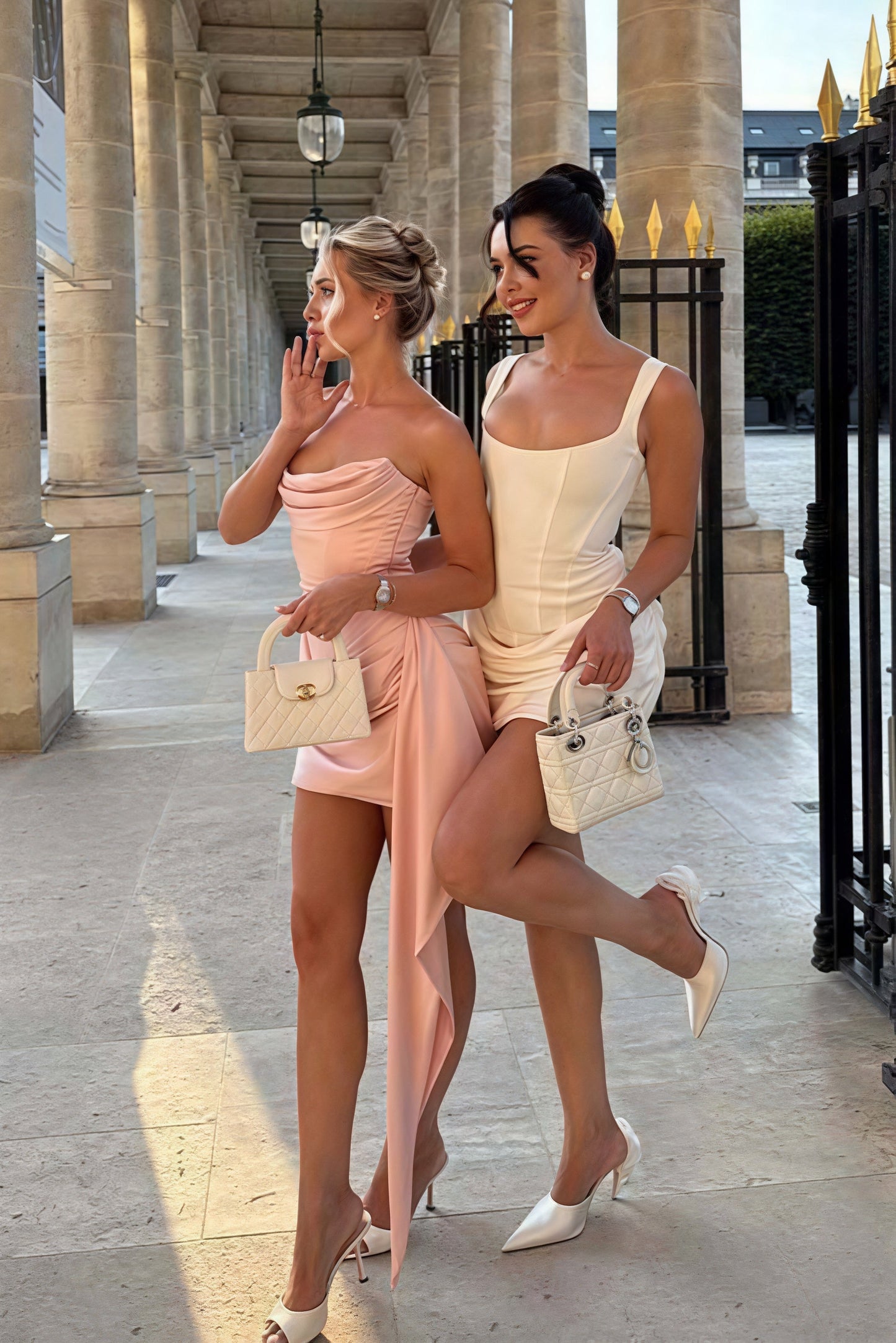 Square Neck Corset Bodice Draped Ruched Bodycon Mini Dress