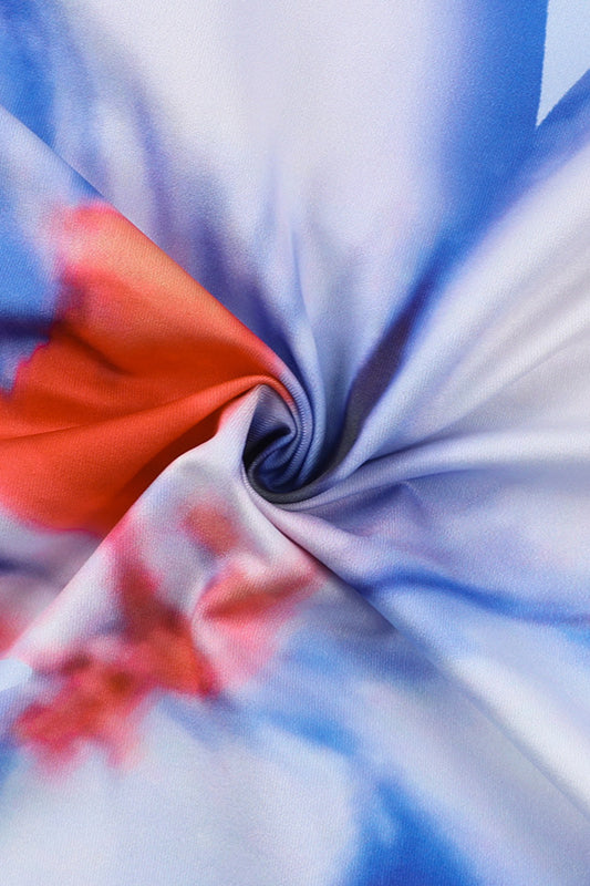 Large Floral Print Sleeveless Bodycon Maxi Dress