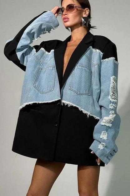 Loose Fit Summer Denim Coat