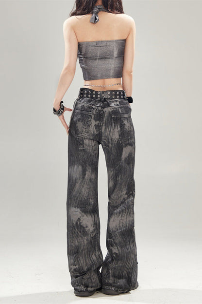 Black Vintage High Waisted Denim Jeans