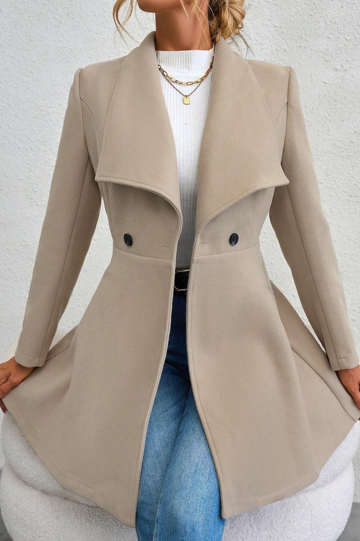 Belted Wool Long Coat