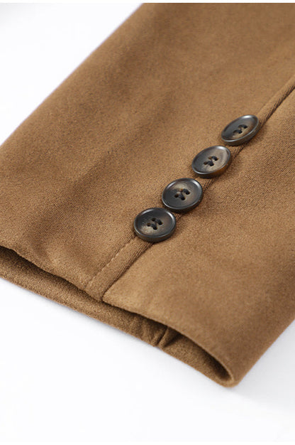 Belted Suede Longline Coat