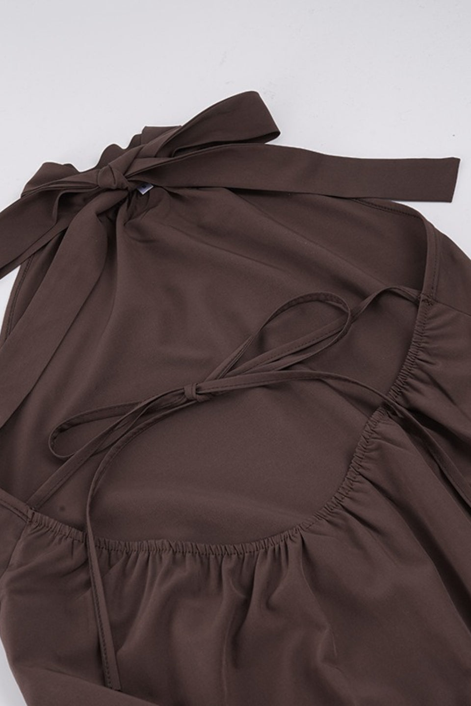 Halter Gathered High Neck Tiered Mini Skirt Two-Piece Set