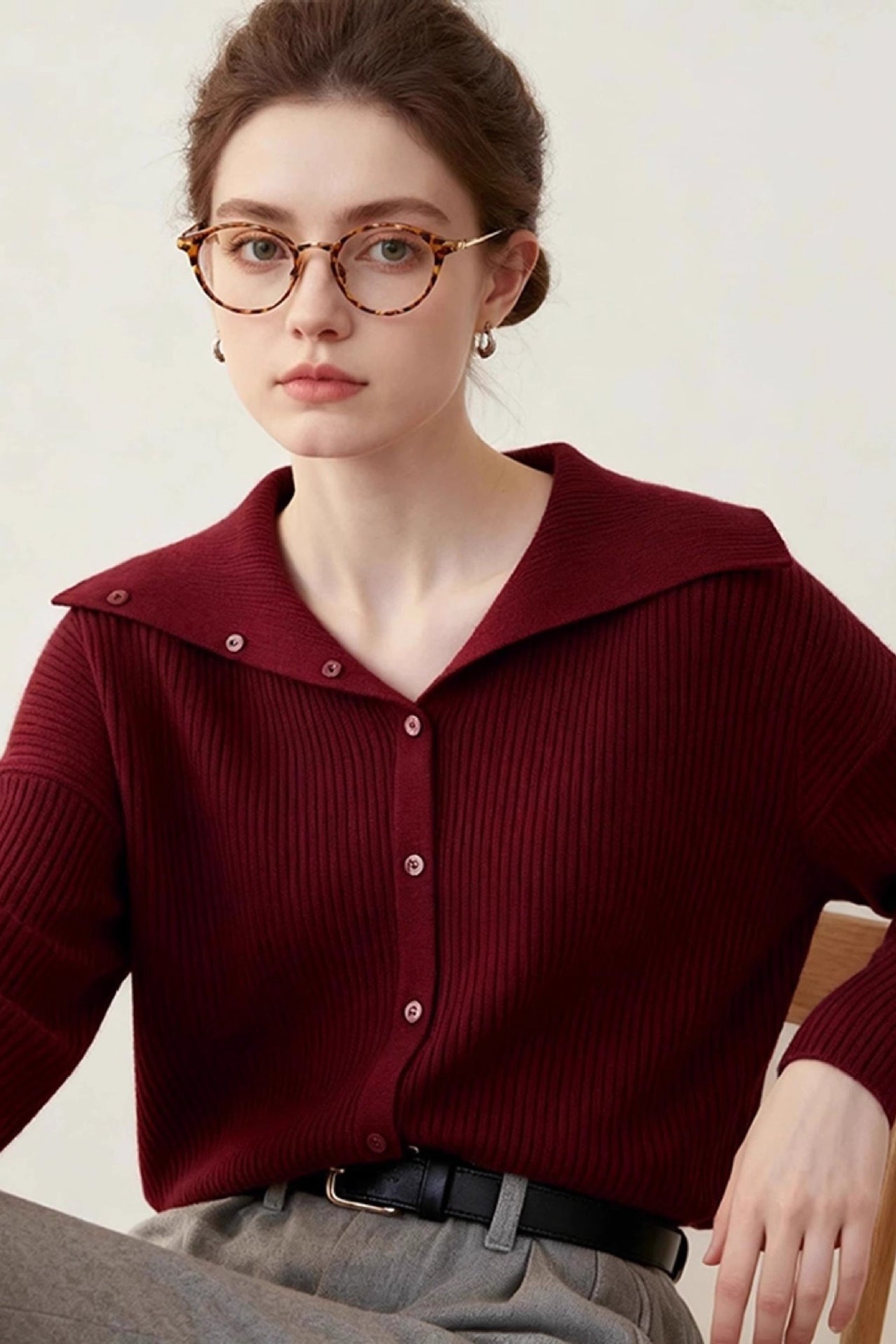 Slim Fit Shawl Collar Cardigan