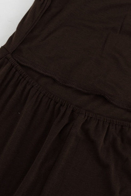 Naomi Brown Halter Backless Maxi Dress
