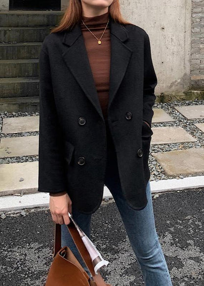 Classic Beige Cashmere Short Coat