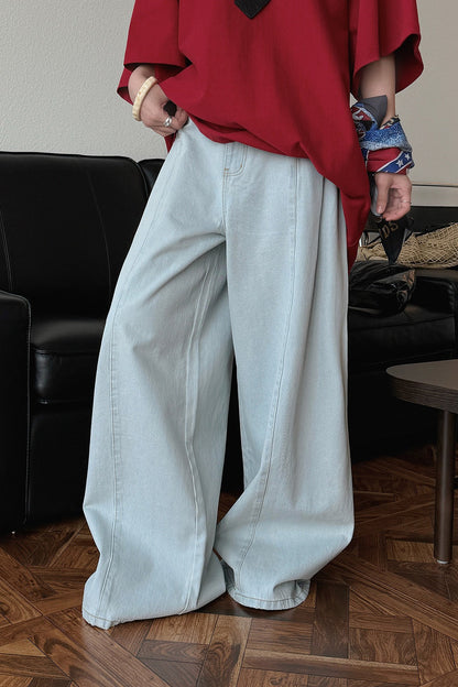 Deconstructed Flared Denim Jeans