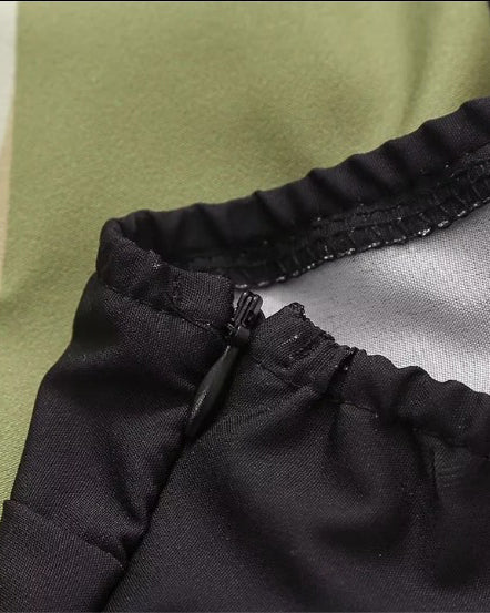 Backless Wrap Chest Printed Slim Sleeveless Long Dress