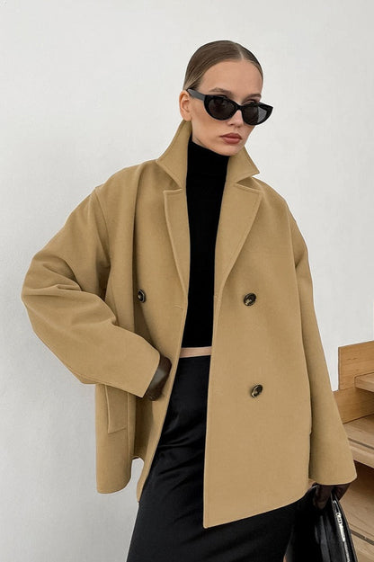 Vintage Wool Blend Midi Coat