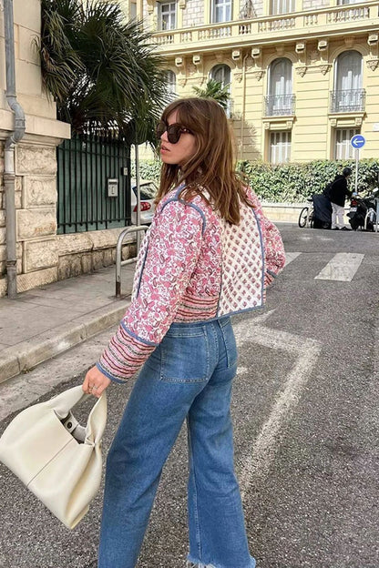 Streetwear Reversible Printed Padded Coat