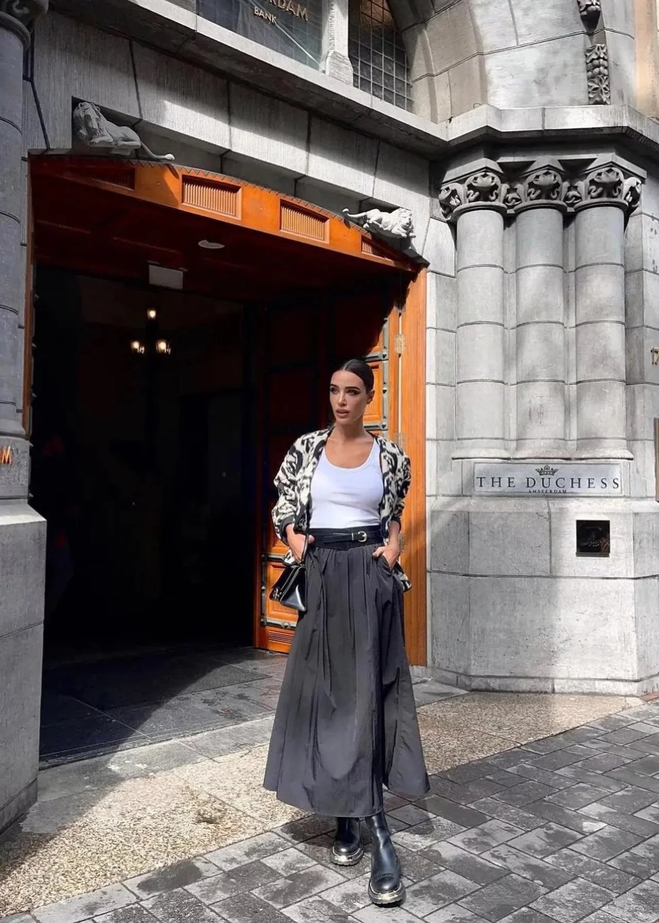 Modern French-Style Printed Cotton Jacket