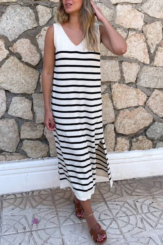 Fine Line Fluid Knit Dress