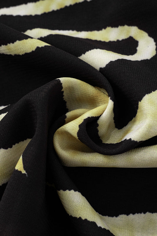 Animal Print Cowl Neck Vacation Maxi Dress