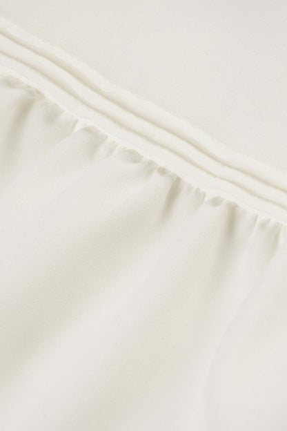 Lace Panel Asymmetrical Maxi Skirt