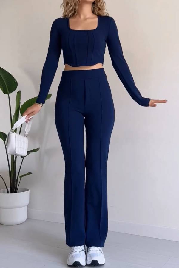 Stylish U-Neck Two-pieces Suit