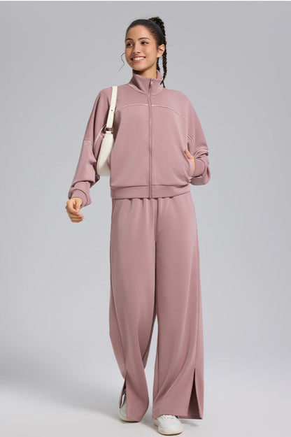 Zip Cardigan Loose Athletic Outdoor Yoga Long Sleeve Jacket