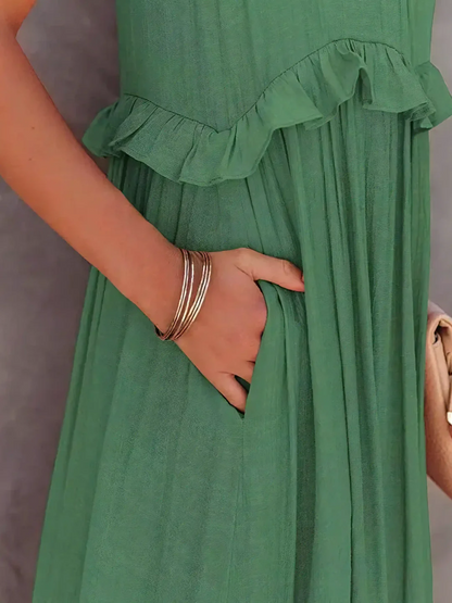 Megan | Elegant Ruffle Maxi Dress