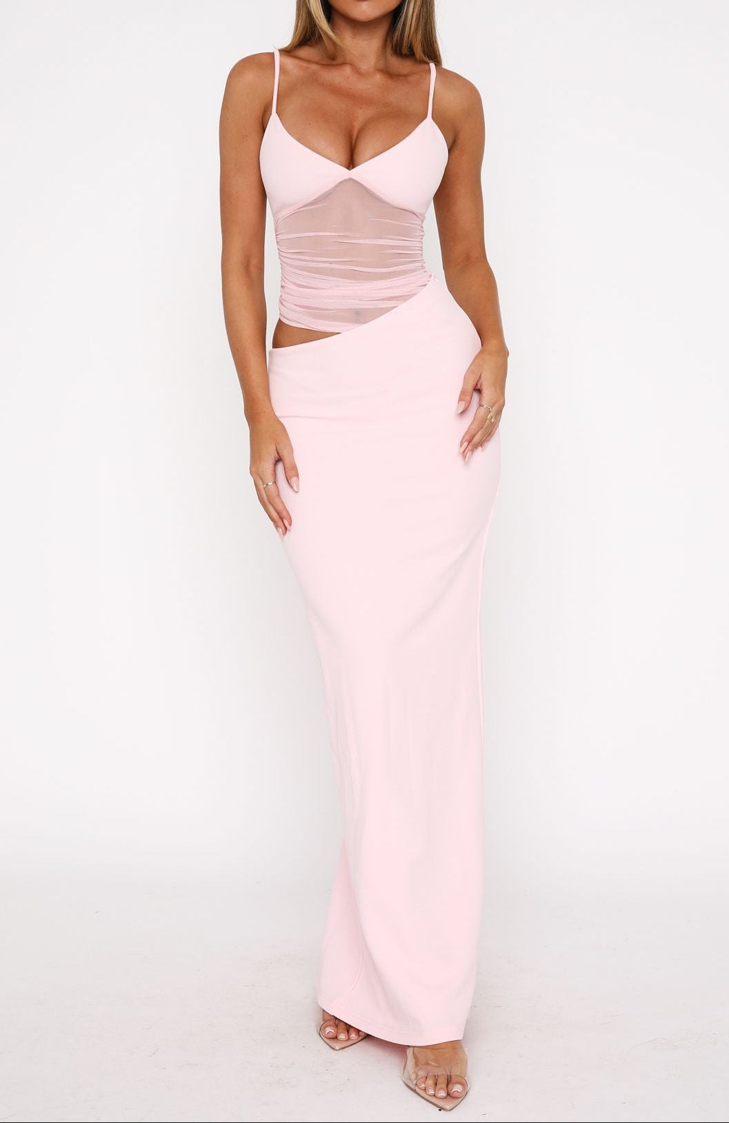 Romina Maxi Dress Baby Pink