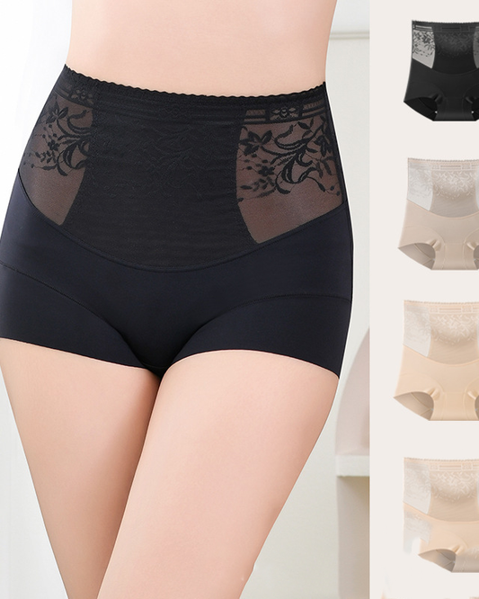 Belly-Controlling Hip-Lifting Waist-Tightening Mesh Safety Panties
