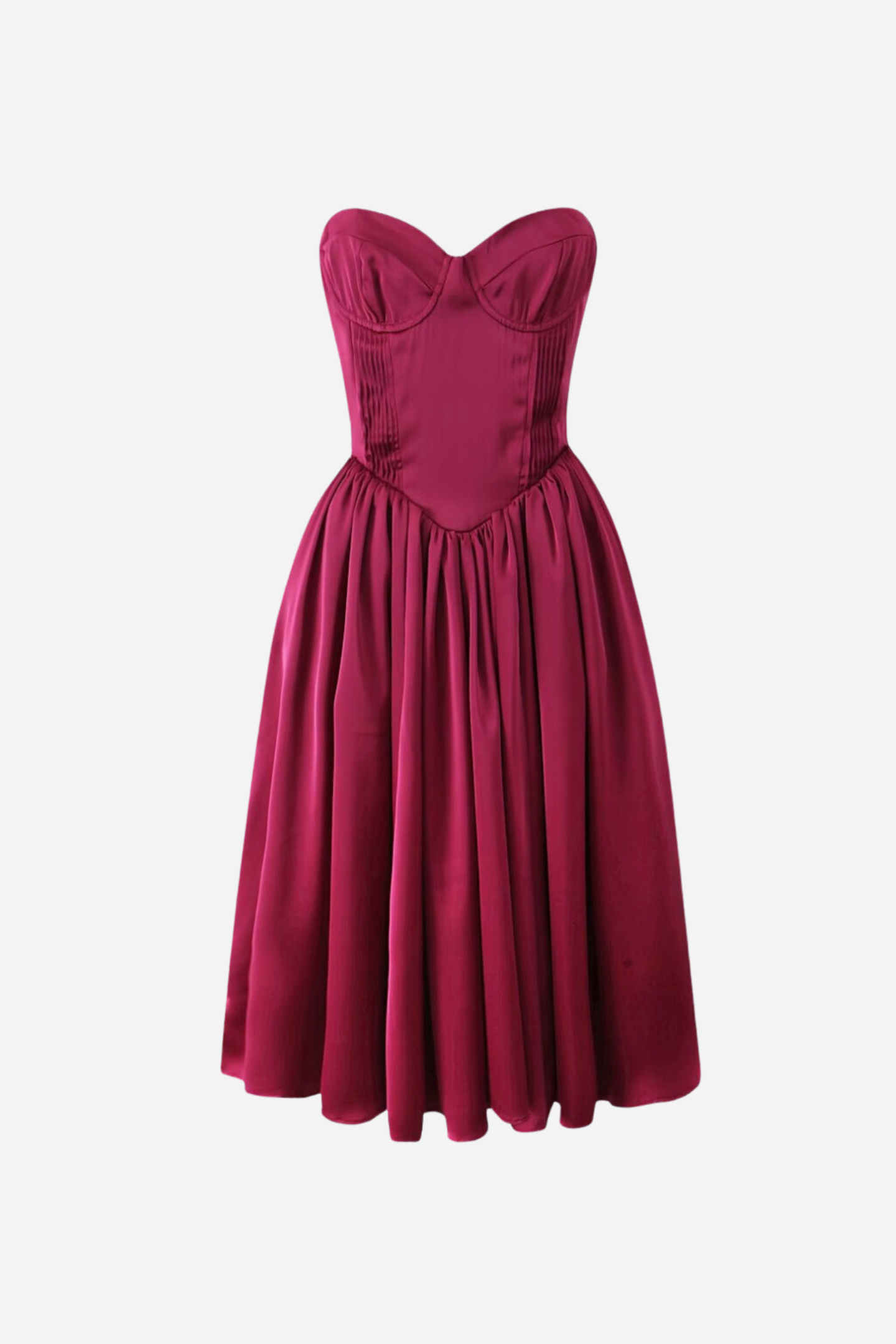 Roxanne Strapless Sweetheart Midi Dress