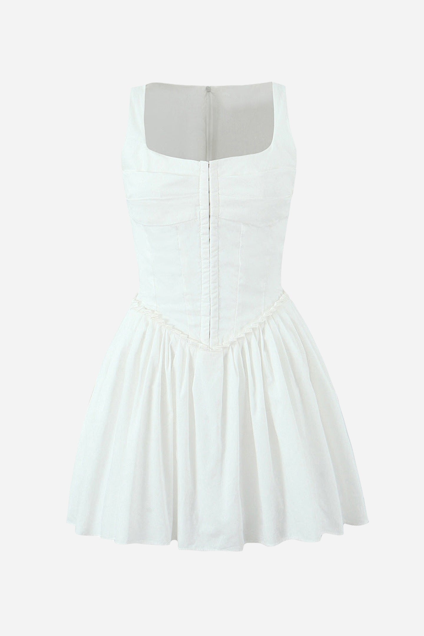 Sleeveless Bustier Pleated Mini Dress